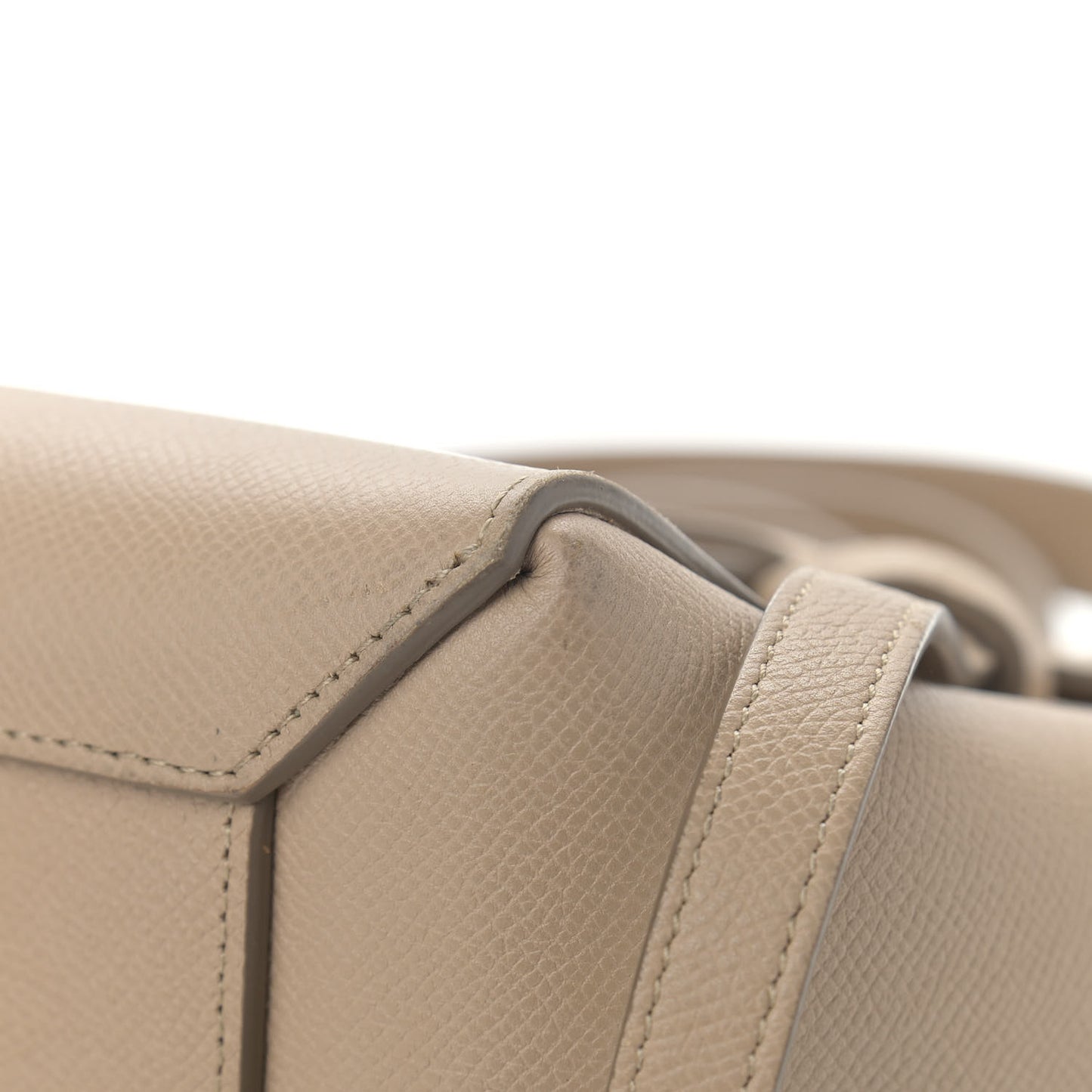 Grained Calfskin Micro Belt Bag Light Taupe