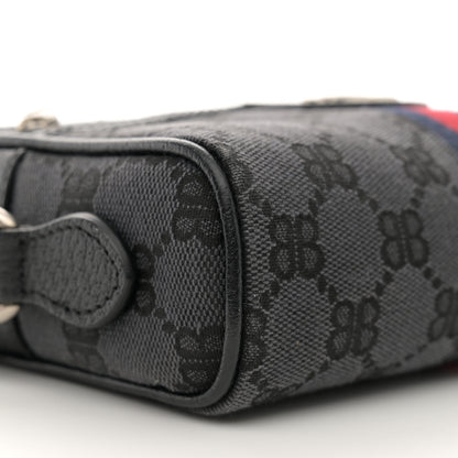 Gucci X BALENCIAGA BB Monogram Web Mini Ophidia Shoulder Bag Black 9 of 10