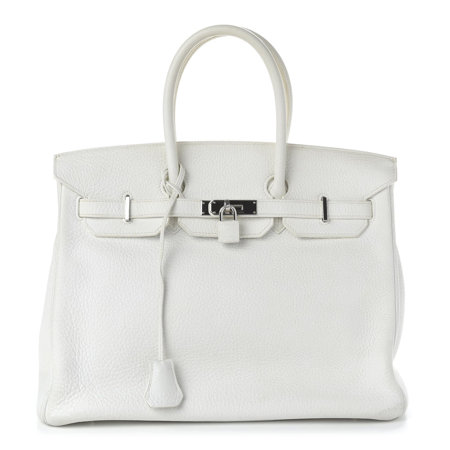 Hermes Taurillon Clemence Birkin 35 White 1 of 14