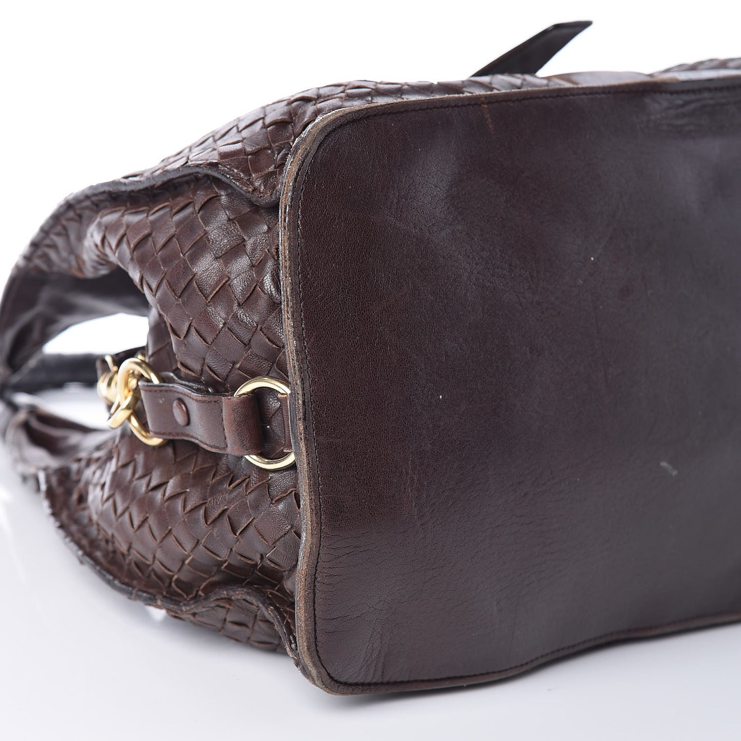Nappa Intrecciato Shoulder Bag Brown