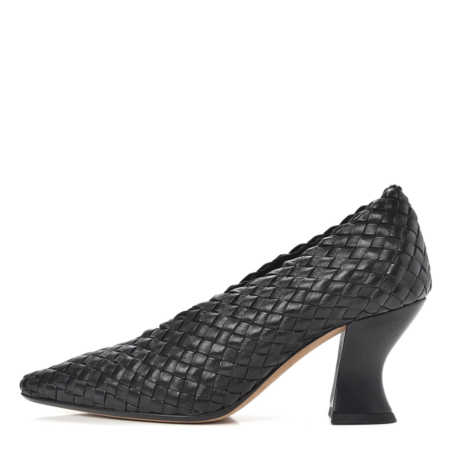 Bottega Veneta Nappa Intrecciato Almond Pumps 36 Black 1 of 11