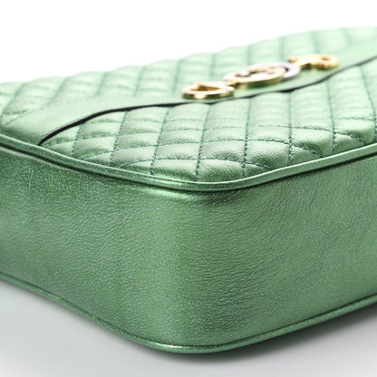 Gucci Laminated Nappa Trapuntata Small Zumi Shoulder Bag Jasmine Green 6 of 10