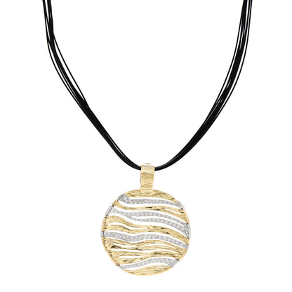Roberto Coin 18K Yellow White Gold Diamond Elfantino Necklace 1 of 4
