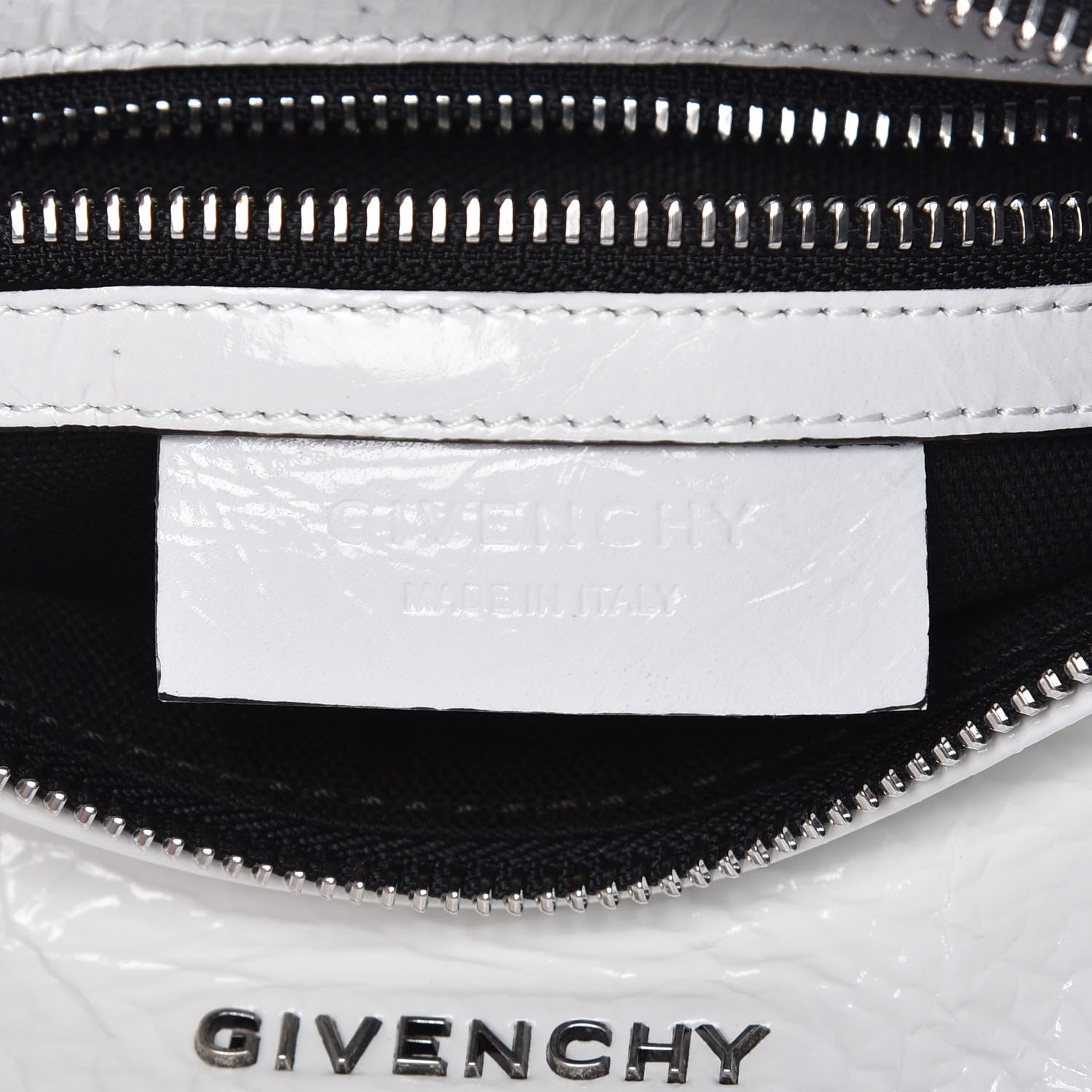 Givenchy Crinkled Patent Deerskin Mini Pandora White 7 of 13