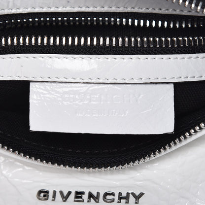 Givenchy Crinkled Patent Deerskin Mini Pandora White 7 of 13