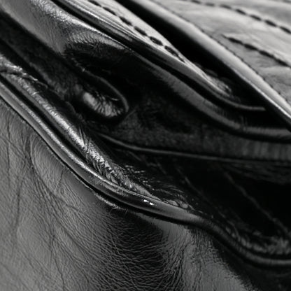 Saint Laurent Crinkled Calfskin Matelasse Monogram Medium Niki Chain Satchel Black 12 of 13