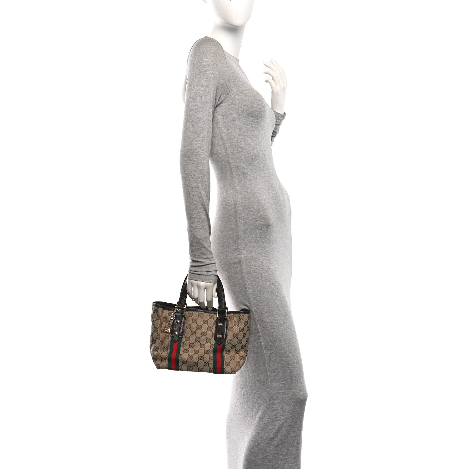 Gucci Monogram Small Jolicoeur Tote Dark Brown 2 of 10