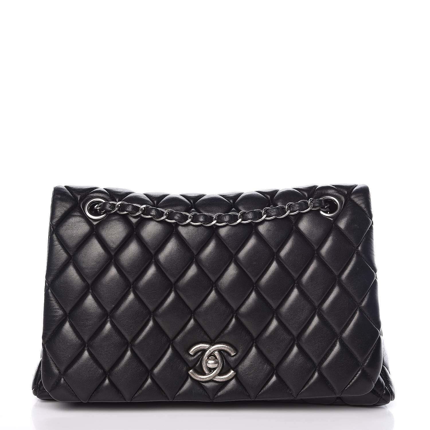 Chanel Lambskin New Bubble Flap Black 1 of 13