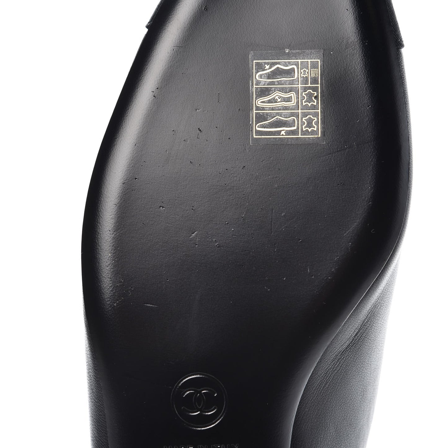 Lambskin Grosgrain Cap Toe CC Mules 40.5 Black