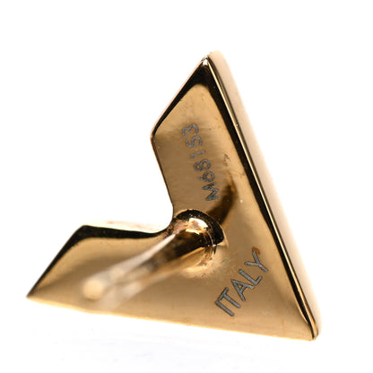Louis Vuitton Brass Essential V Stud Earrings Gold 4 of 5
