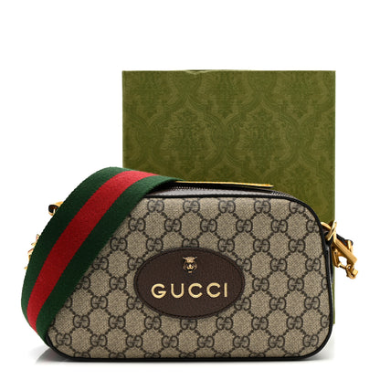 Gucci GG Supreme Monogram Web Neo Vintage Shoulder Bag Beige New Acero Crop 12 of 12