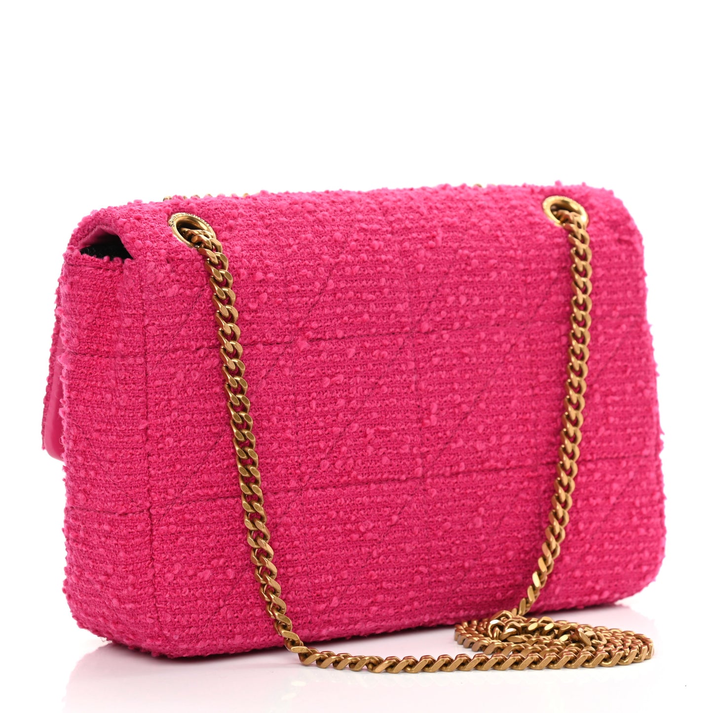 Boucle Tweed Monogram Medium Jamie Fuchsia
