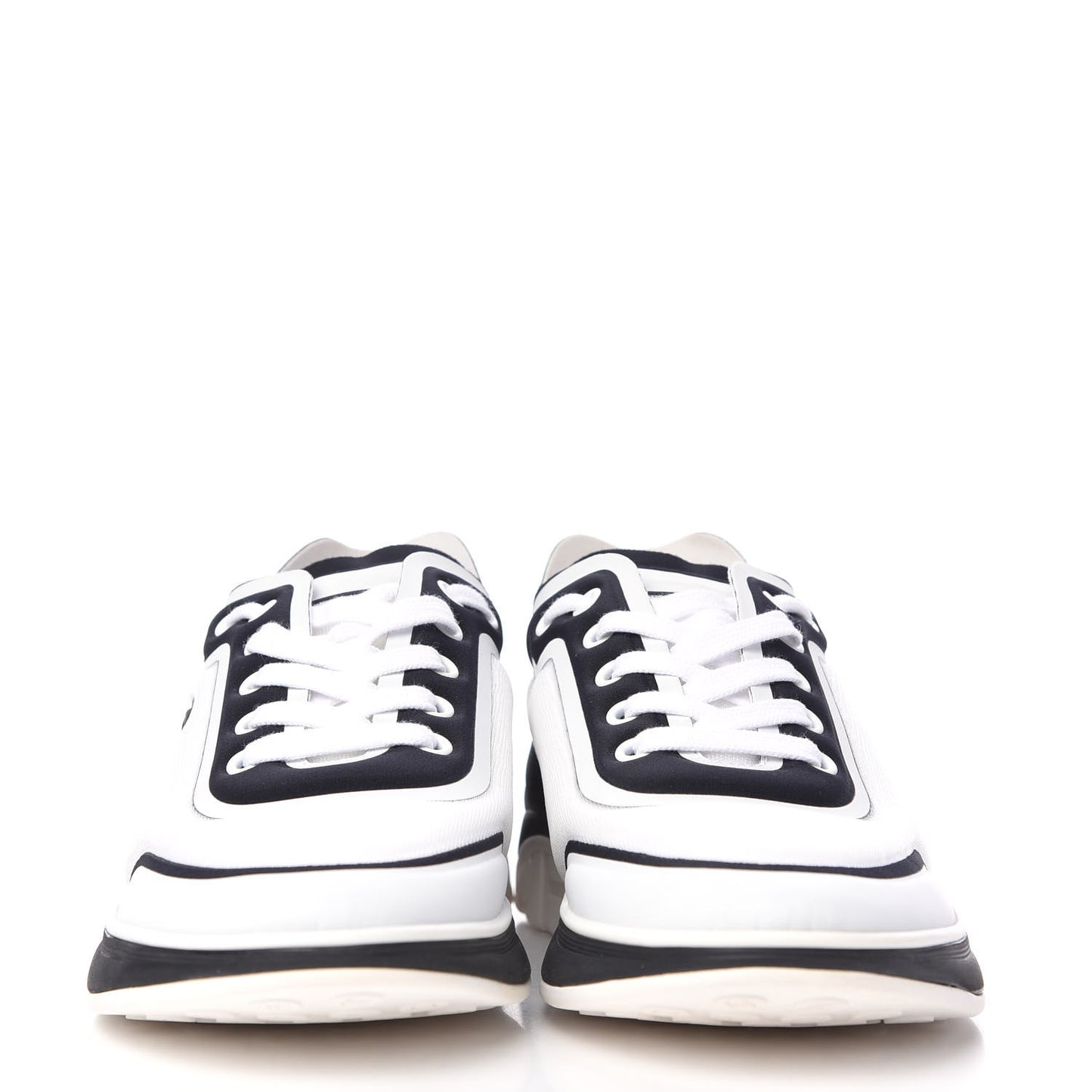 Lycra Womens CC Sneakers 38.5 White Black