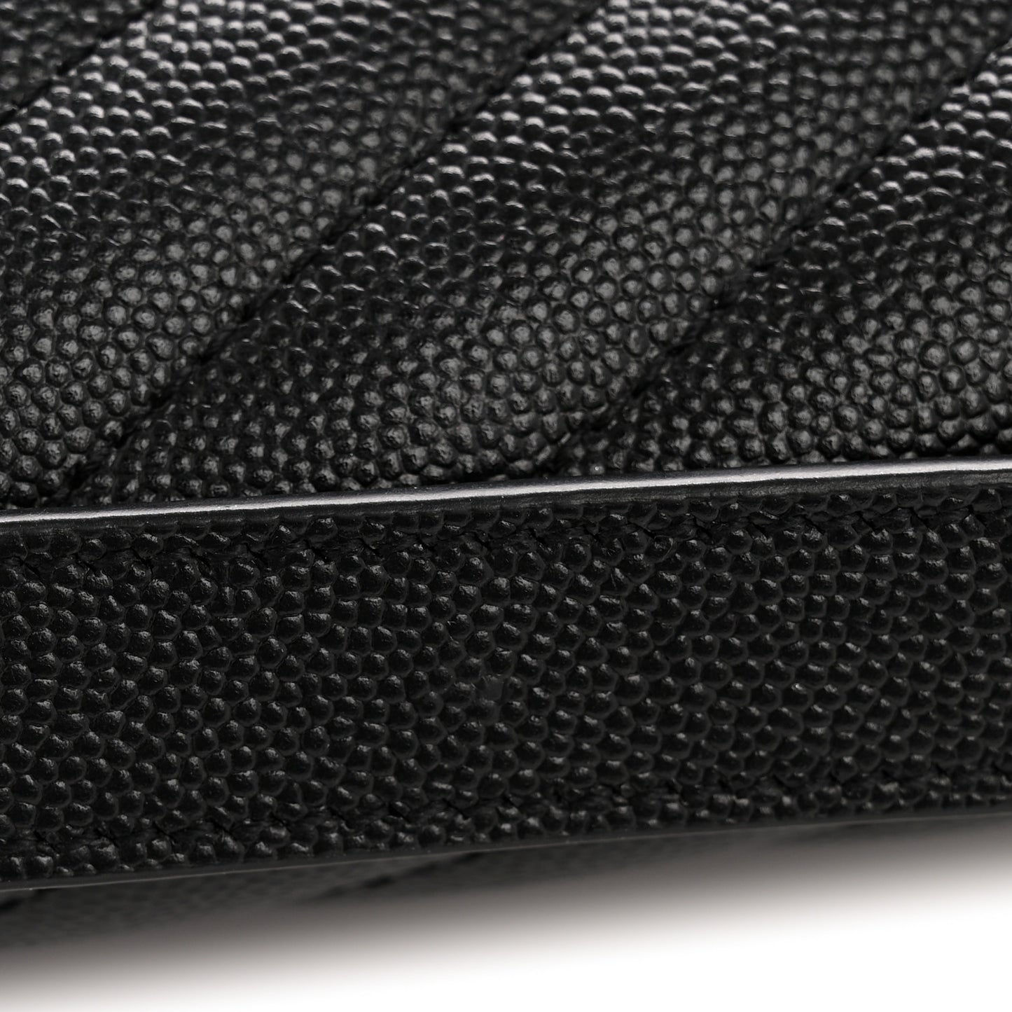 Grain De Poudre Textured Mixed Matelasse Large Triquilt Monogram Monochrome Satchel Black