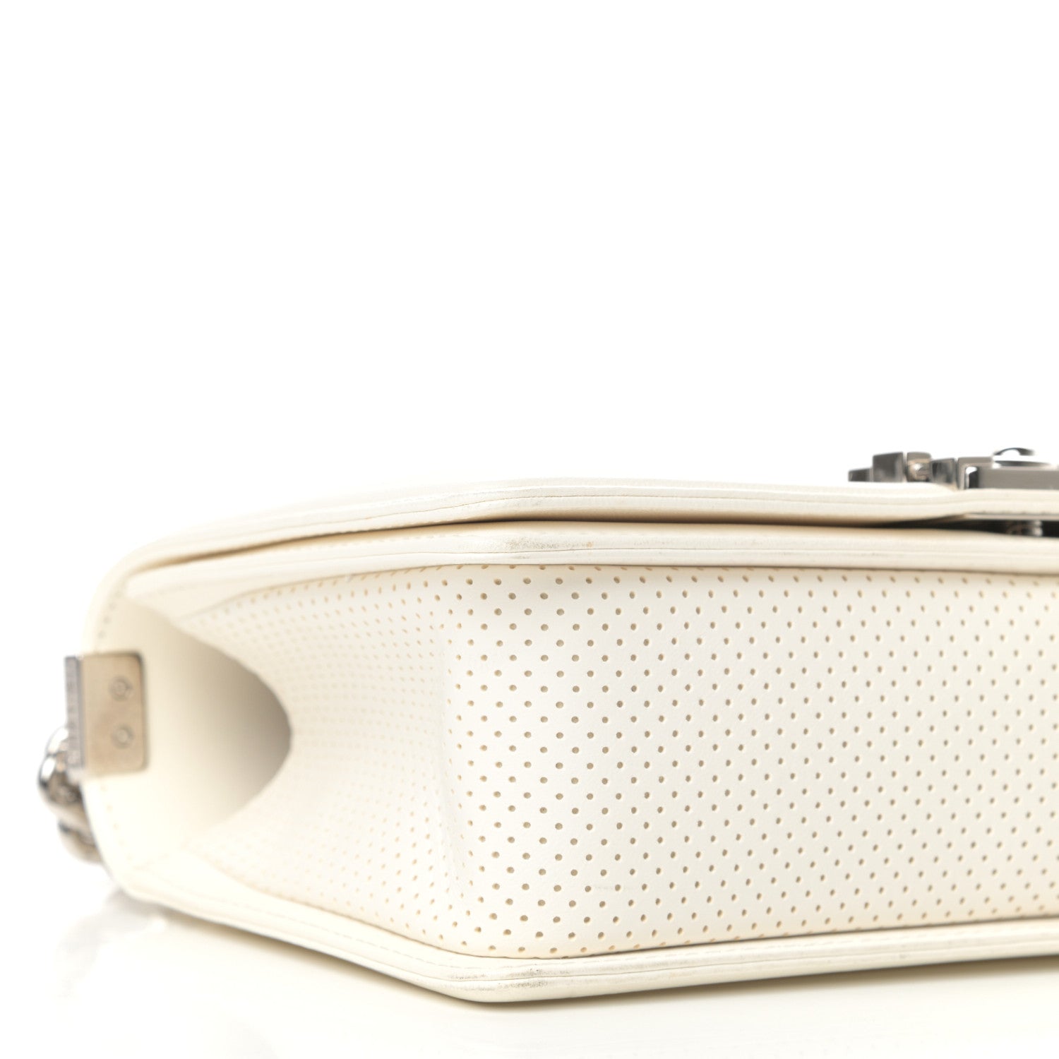 Chanel Lambskin Perforated Medium Boy Flap White 8 of 11