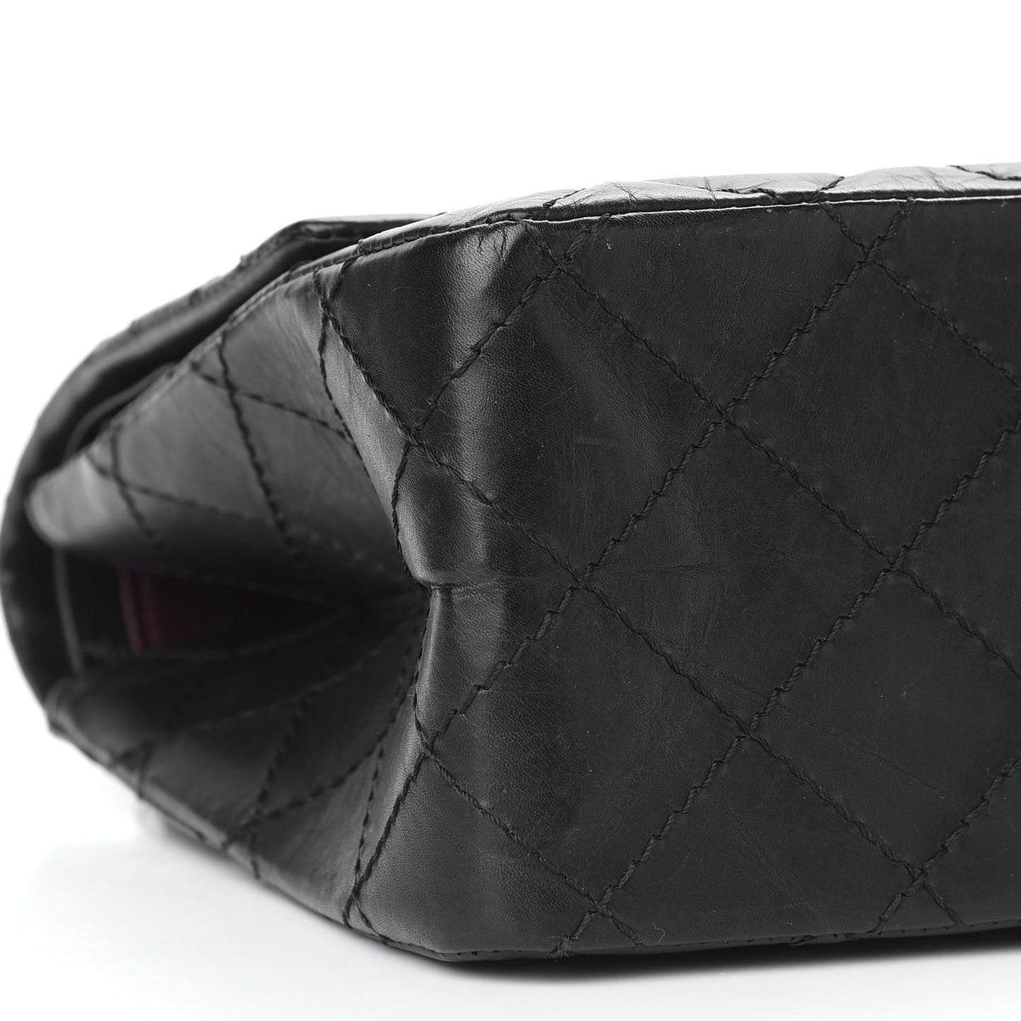 Aged Calfskin Quilted 2.55 Reissue 226 Flap Black