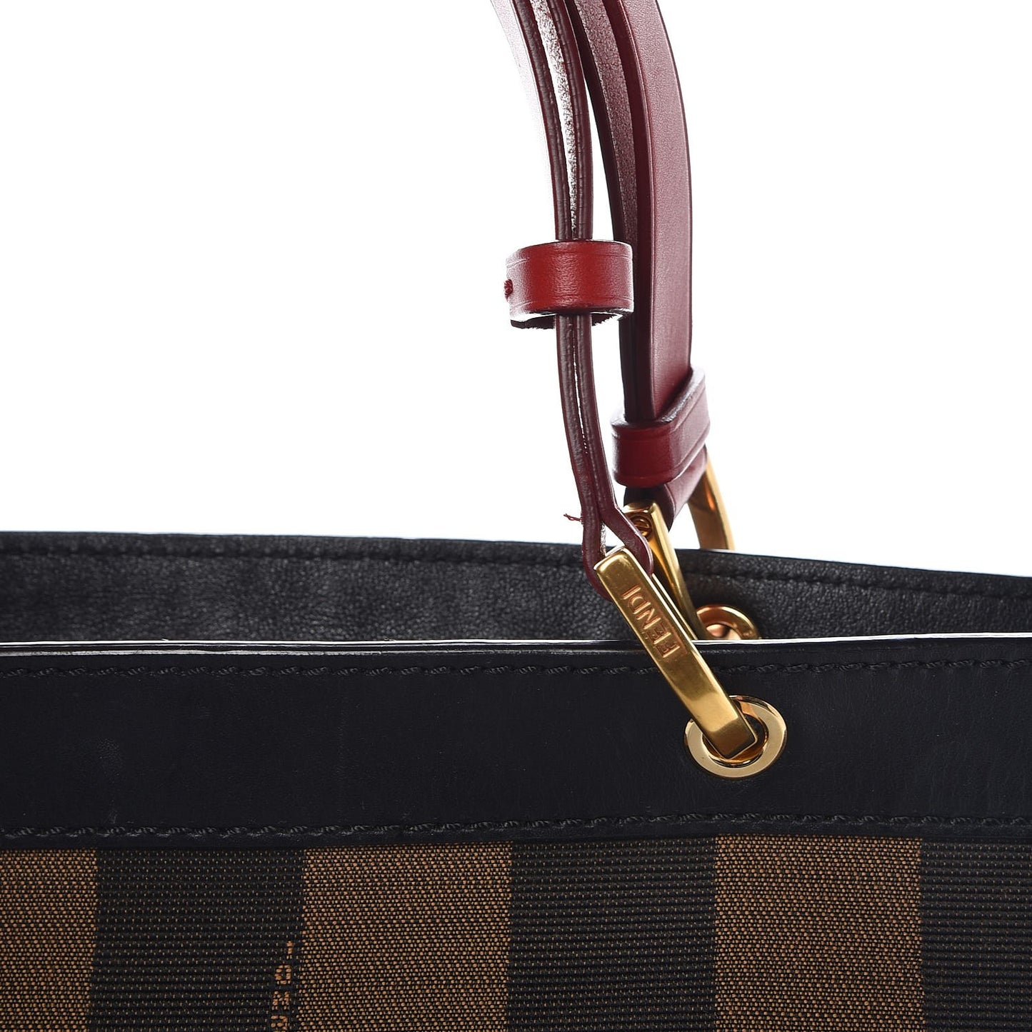 Pequin Cuoio Vegetale Shoulder Tote Tobacco Black Cuoio