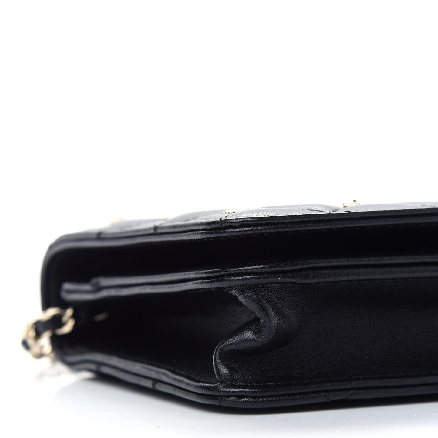 Lambskin Quilted All About Chanel Wallet On Chain WOC Black