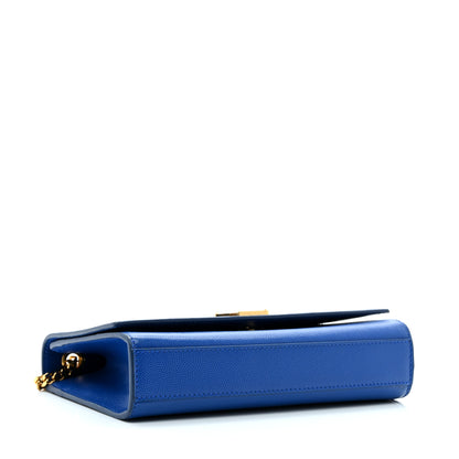 Saint Laurent Grain De Poudre Small Classic Monogram Kate Satchel Royal Blue 4 of 11