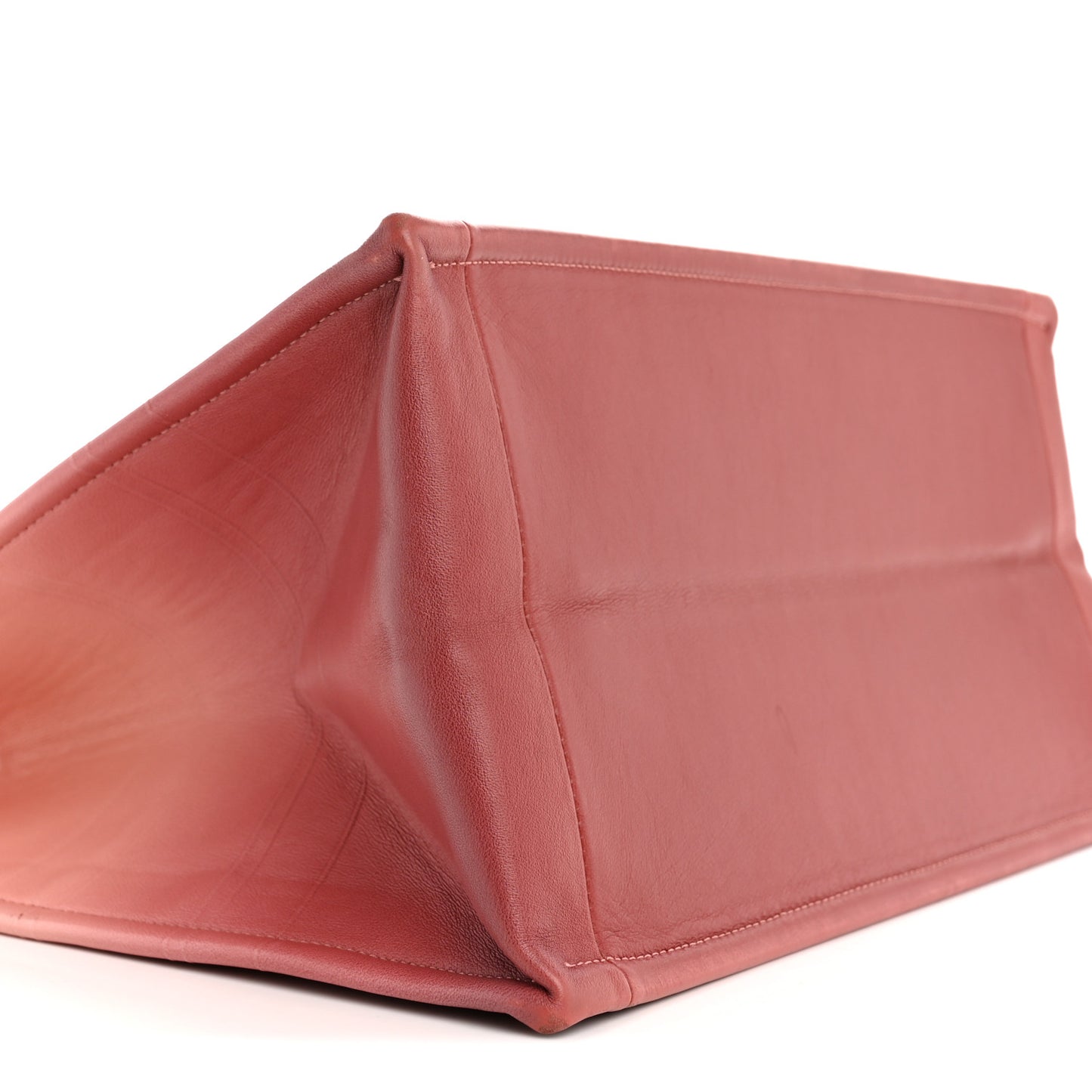 Gradient Smooth Calfskin Embossed Medium Book Tote Pink