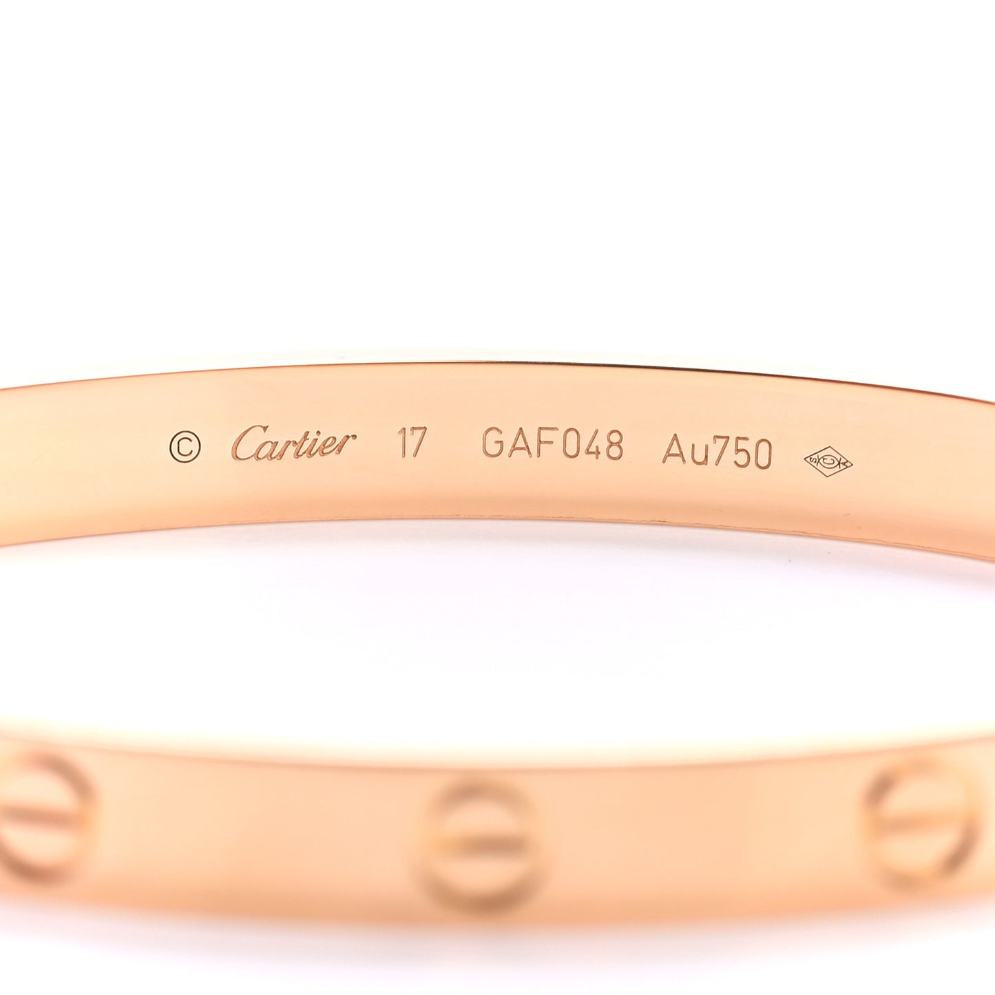 18K Yellow Gold LOVE Bracelet 17