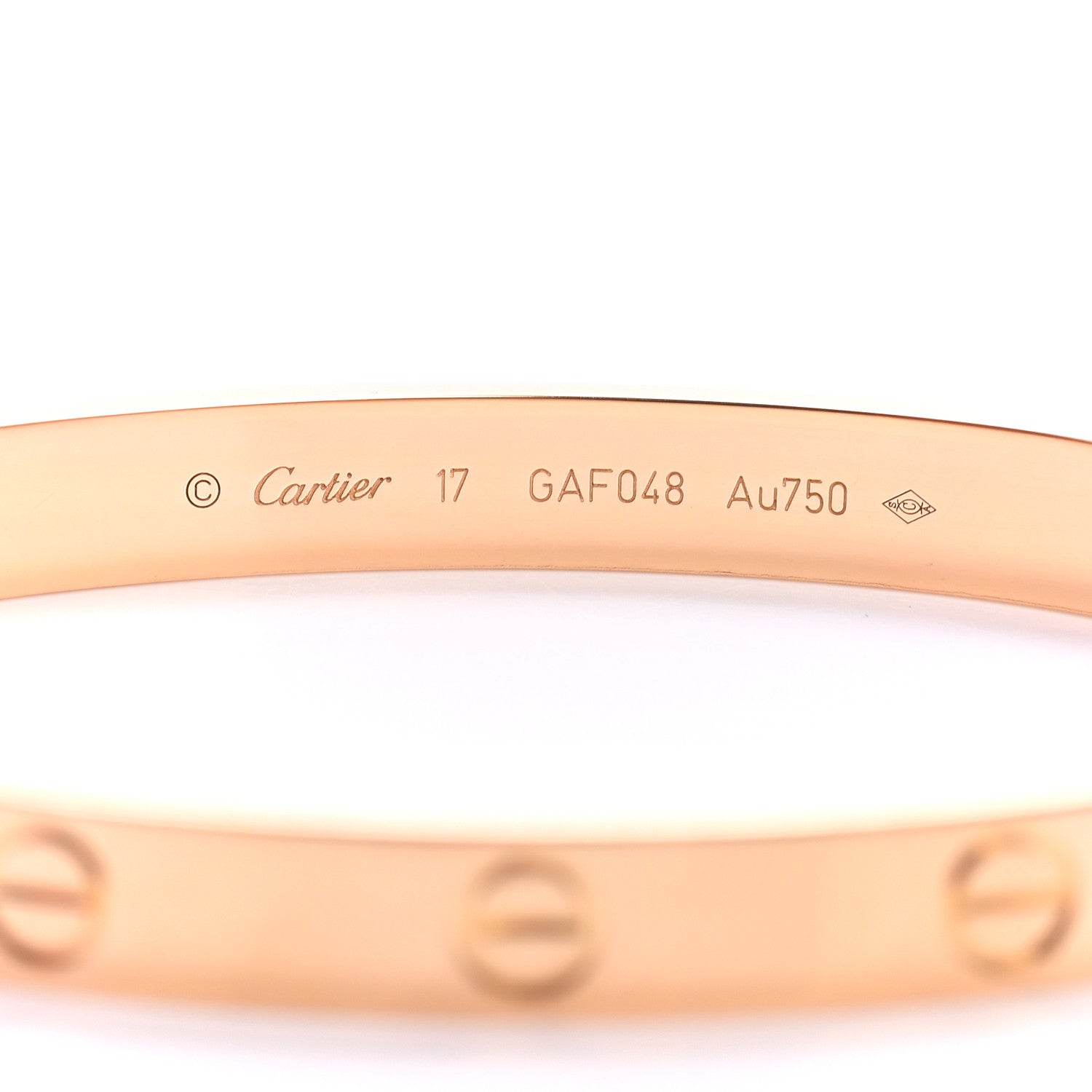Cartier 18K Yellow Gold LOVE Bracelet 17 4 of 5