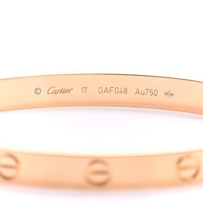 Cartier 18K Yellow Gold LOVE Bracelet 17 4 of 5