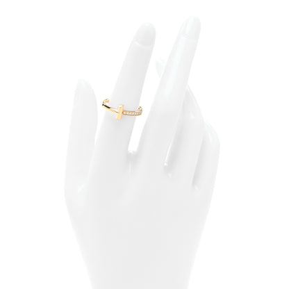 Tiffany 18K Yellow Gold Diamond 2.5mm T T1 Ring 54 7 2 of 4