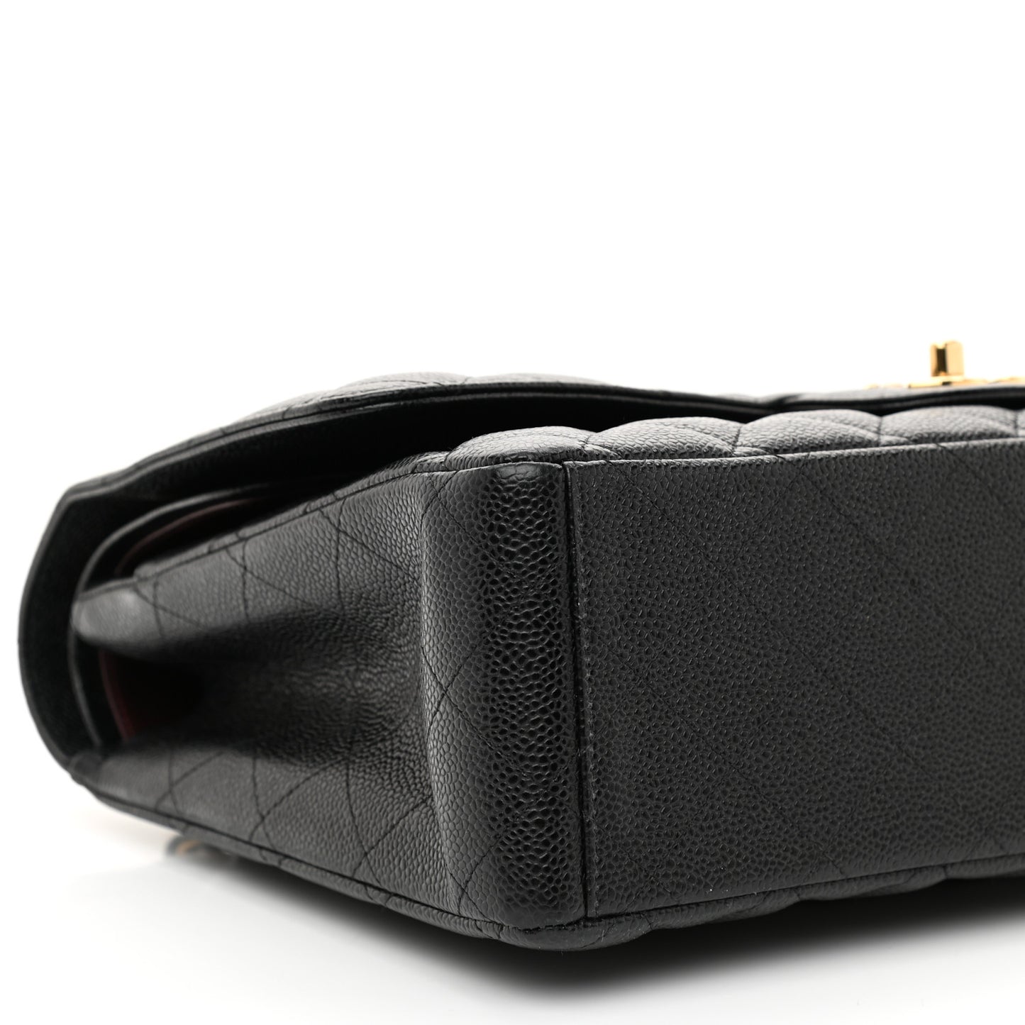 Caviar Quilted Maxi Double Flap Black