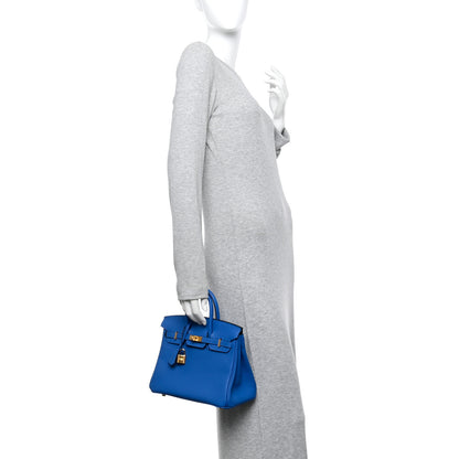 Hermes Togo Birkin 25 Bleu Zellige 2 of 10