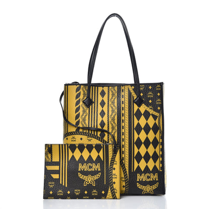 MCM Visetos Baroque Print Kira North South Shopper Tote Sahara 3 of 14