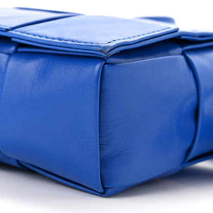 Bottega Veneta Paper Calfskin Maxi Intreccio Extra Mini Cassette Crossbody Bag Cobalt 9 of 9