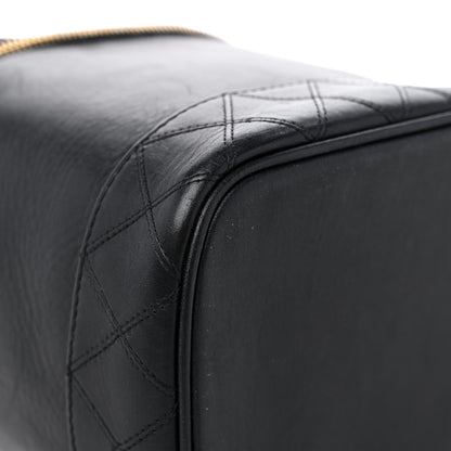 Chanel Lambskin Vanity Cosmetic Bag Black 9 of 15