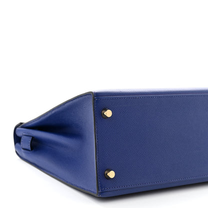 Hermes Epsom Kelly Sellier 28 Bleu Electrique 9 of 10