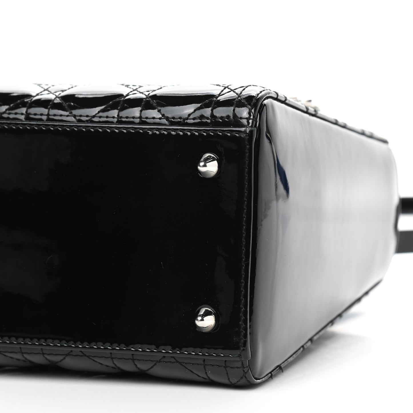 Patent Cannage Medium Lady Dior Black