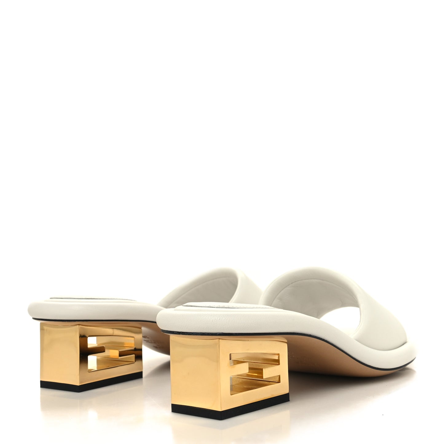 Nappa Baguette 60mm Slide Sandals 36 White