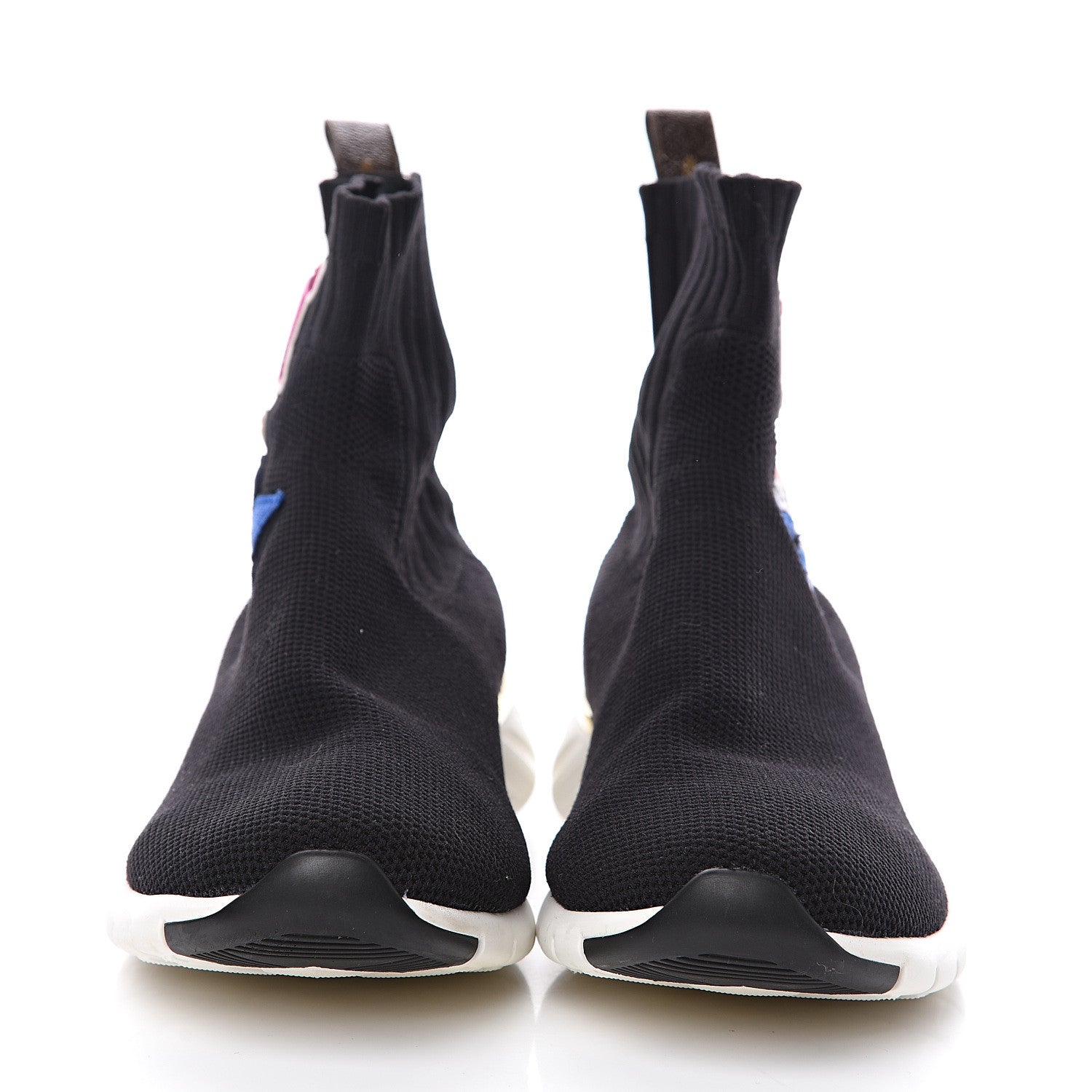 Louis Vuitton Stretch Fabric LV Black Heart Sock Sneaker 40 Black 2 of 8