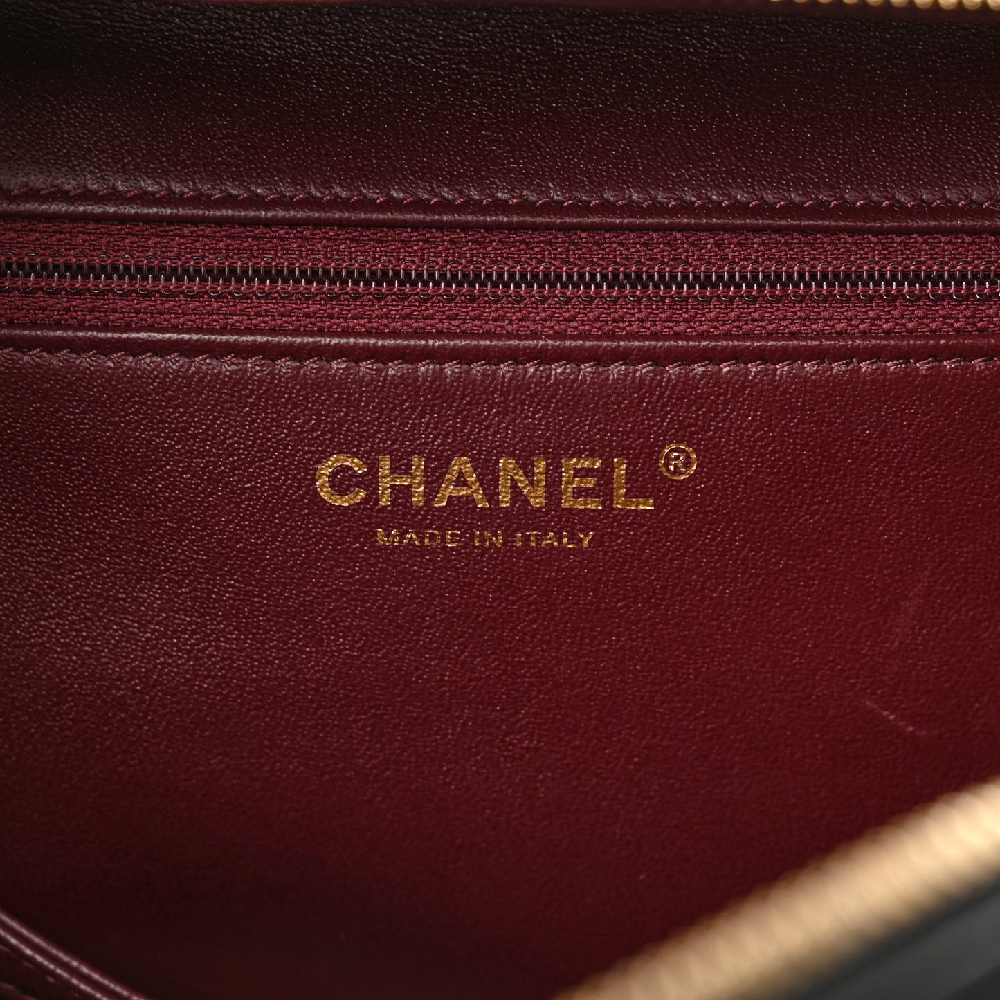 Lambskin Quilted Medium Trendy CC Bowling Bag Black