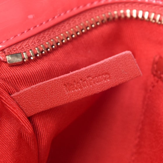 Calfskin Studded Loubiposh Chain Clutch Framboisine