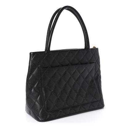 Chanel Caviar Quilted Medallion Tote Black 3 of 9