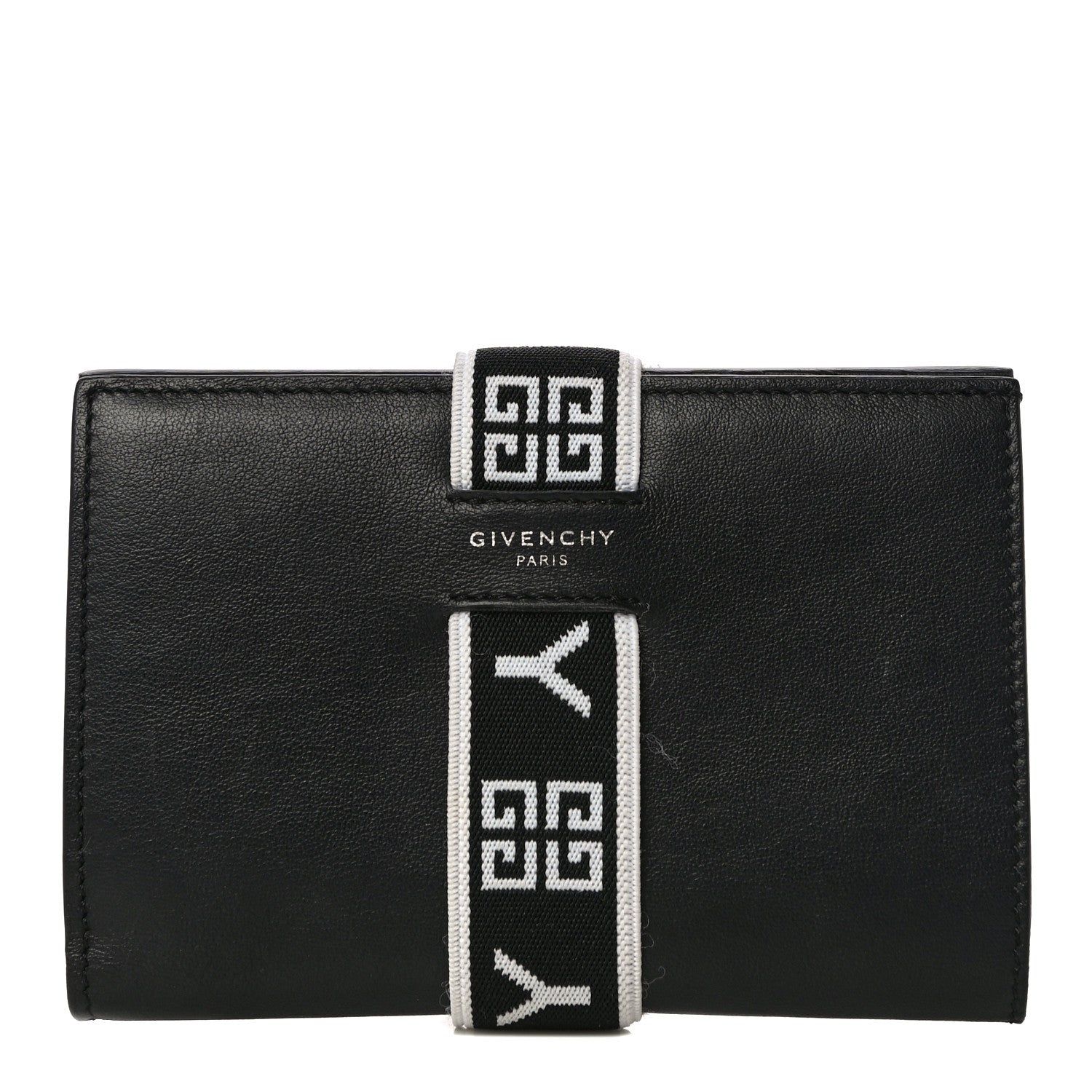 Givenchy Calfskin Elastic Panel Card Case Black 1 of 17