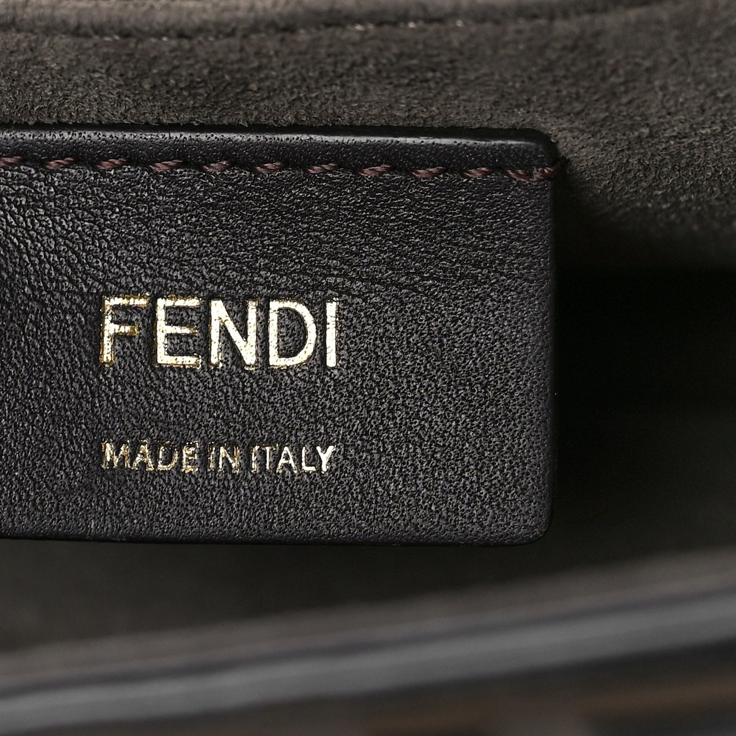 Vitello Century F is Fendi Bi-Color FF 1974 Embossed Small Kan I Shoulder Bag Fragola Maya Black