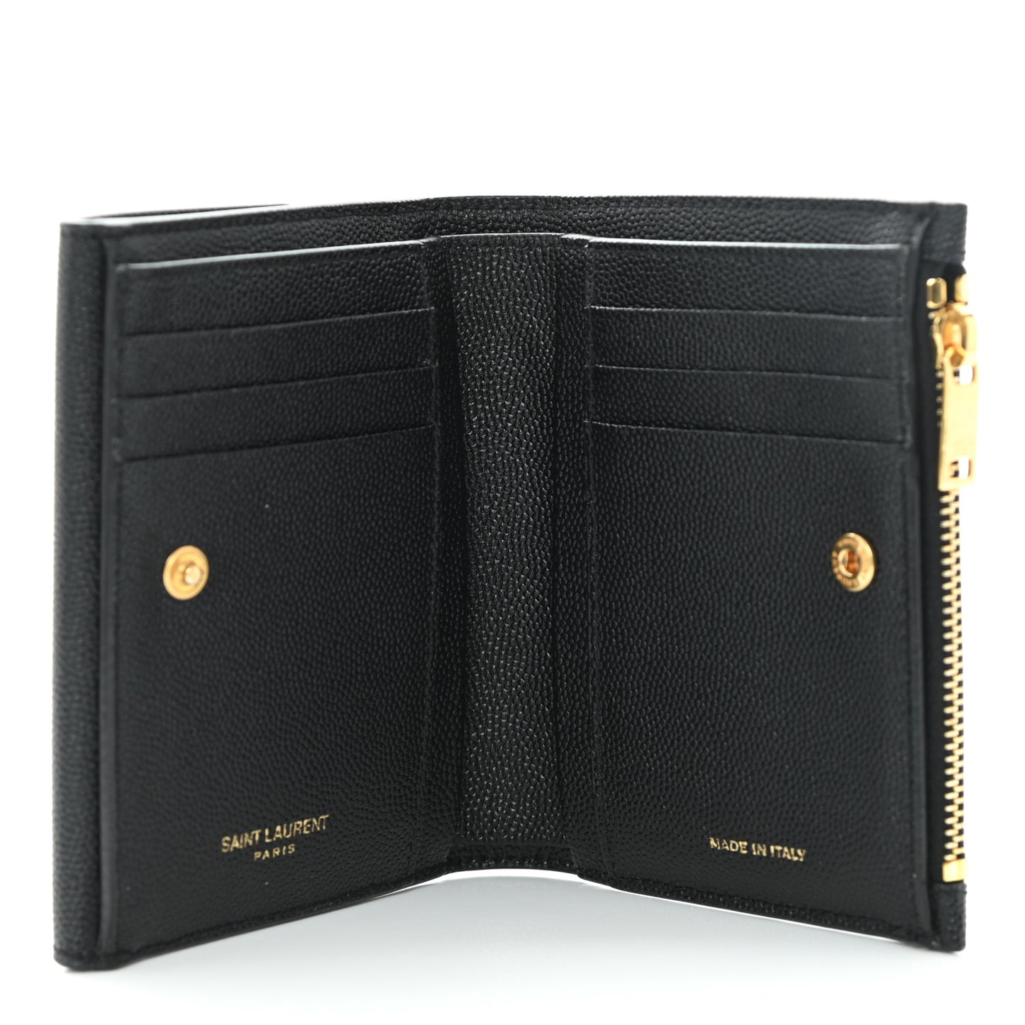 Grain De Poudre Monogram Bi-Fold Wallet Black