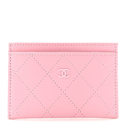 Chanel Calfskin Quilted Card Holder Light Pink 1 of 9