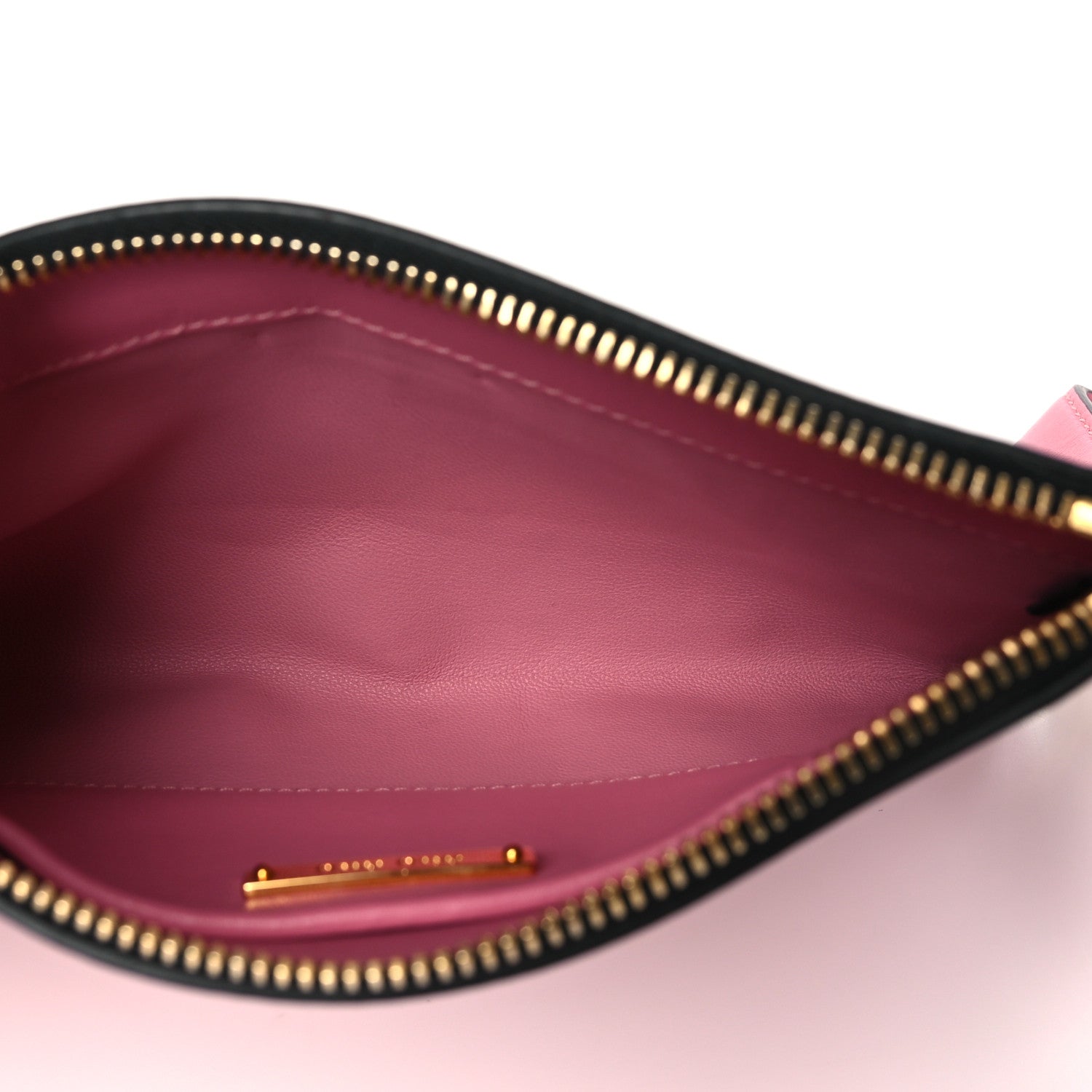 Miu Miu Lambskin Logo Wristlet Pouch Pink 5 of 8