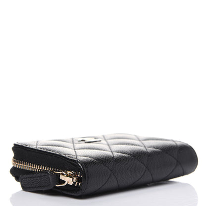 Chanel Caviar Quilted Zip Coin Purse Black 4 of 12