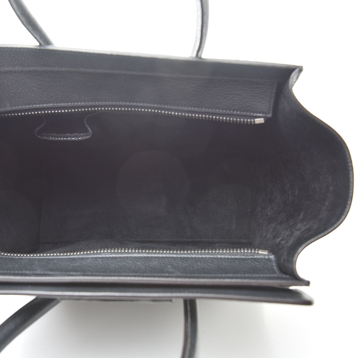 Drummed Calfskin Micro Luggage Black