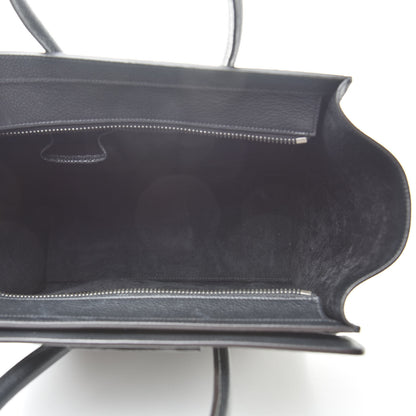 Celine Drummed Calfskin Micro Luggage Black 5 of 12