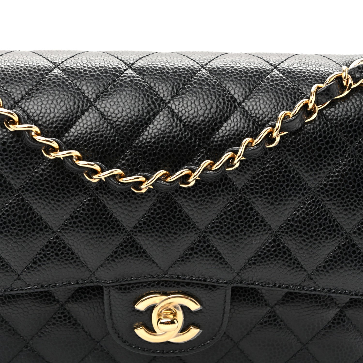 Chanel Caviar Quilted Medium Double Flap Black 8 of 10