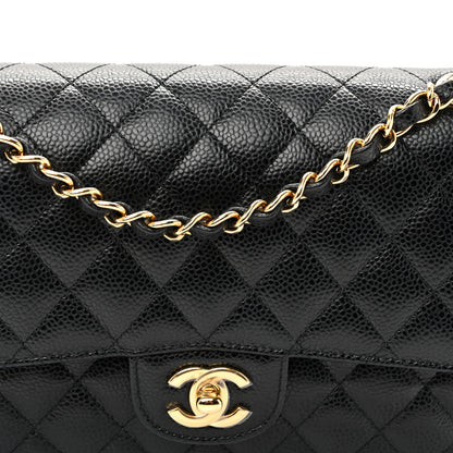 Chanel Caviar Quilted Medium Double Flap Black 8 of 10